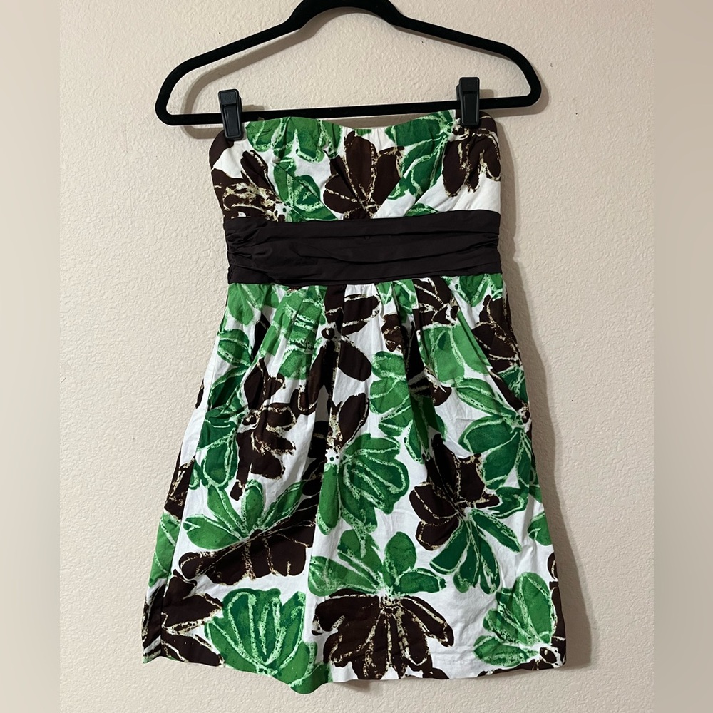 Speechless Summery Floral Strapless Cocktail Dress